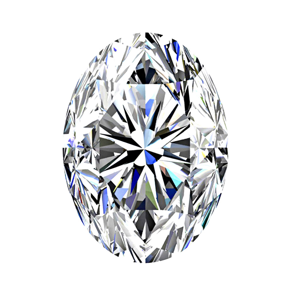 0.34 Carat K VVS1 Oval Diamond