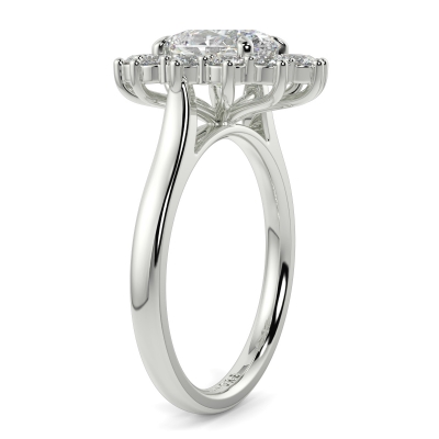 Halo Cluster 1 Oval Shape Ring