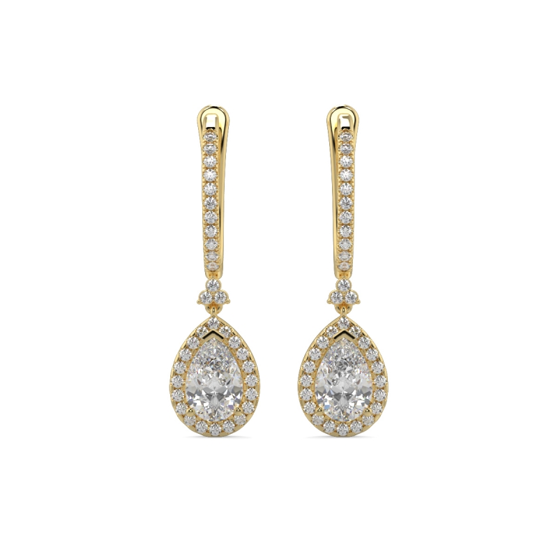 diamond drop earrings pear shape
