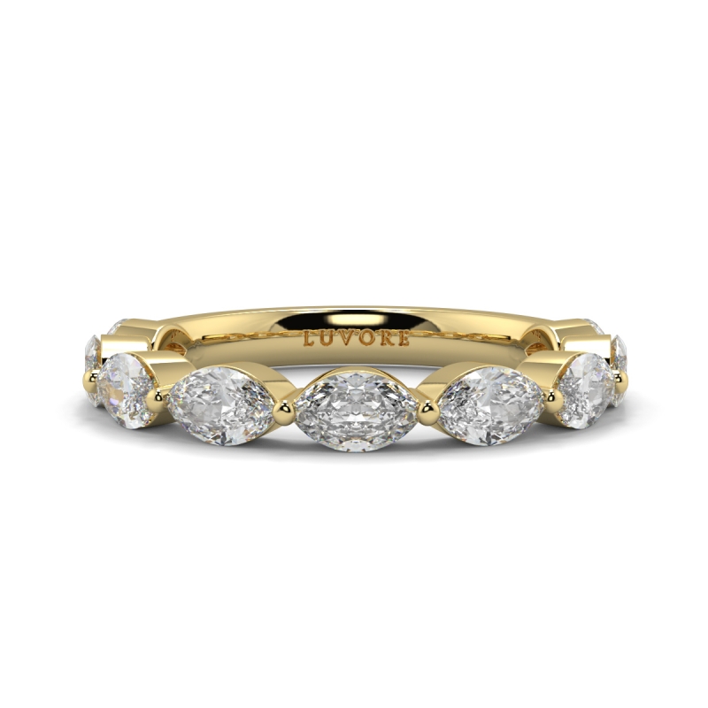 marquise shared claw diamond set wedding band