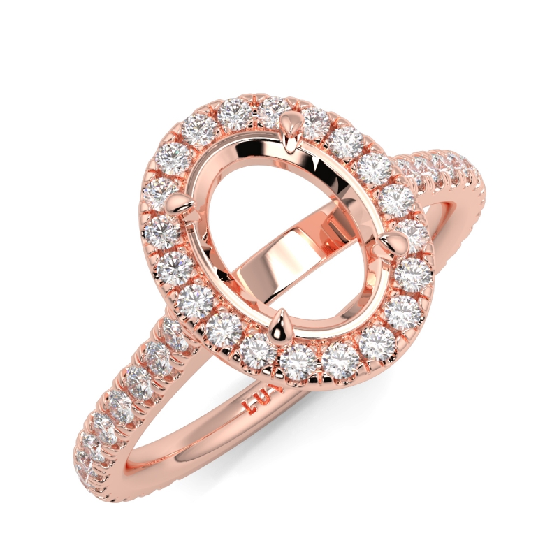 halo classic oval shape ring