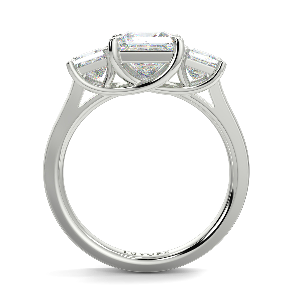 Princess 3 Stone Ring