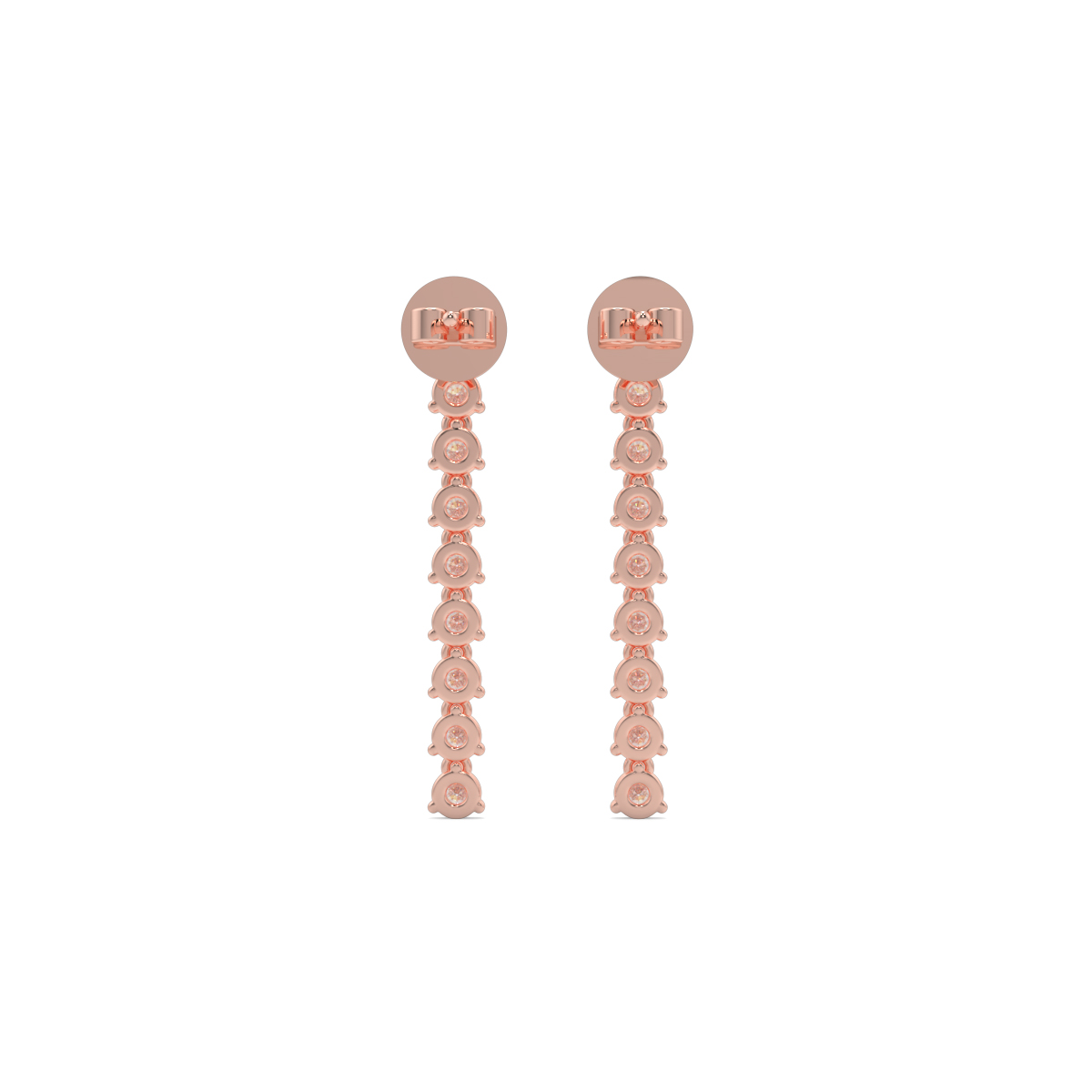 Diamond Single Line Drop Earrings