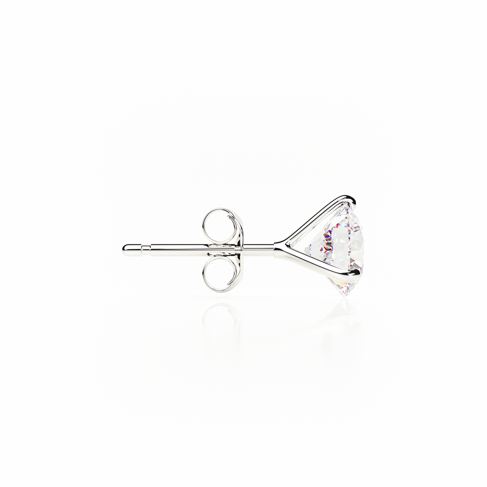 Diamond Earrings 0.8 CTW Studs G-H/VVS Quality in Plat Platinum - BUTTERFLY