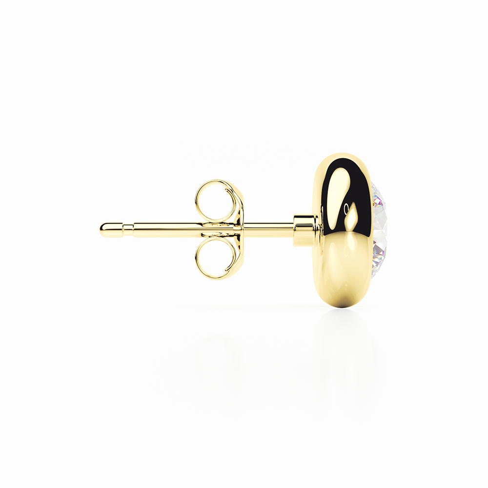 Diamond Earrings 2 CTW Studs D-F/VVS Quality in 18K Yellow Gold - BUTTERFLY