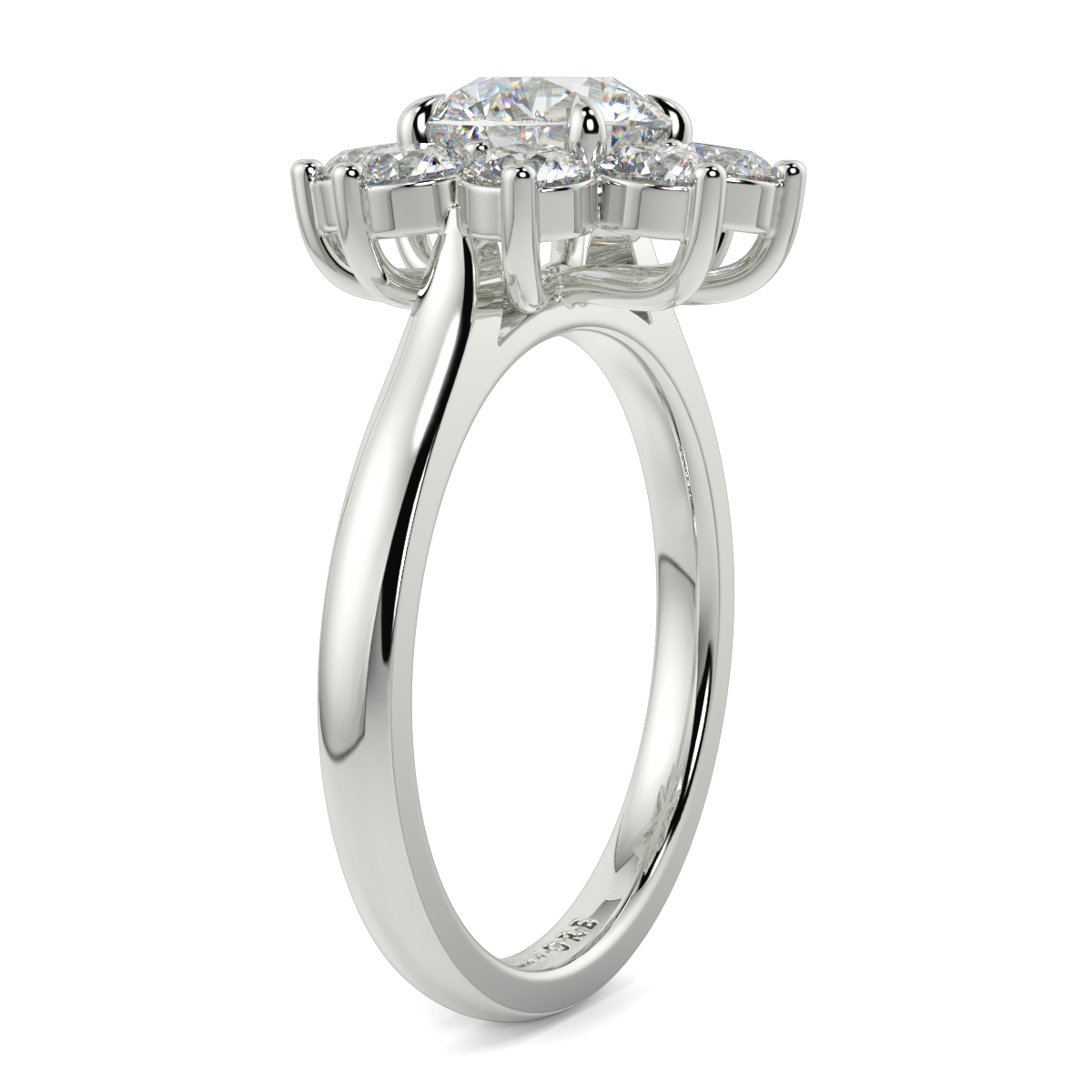 Halo Cluster Round Shape Ring