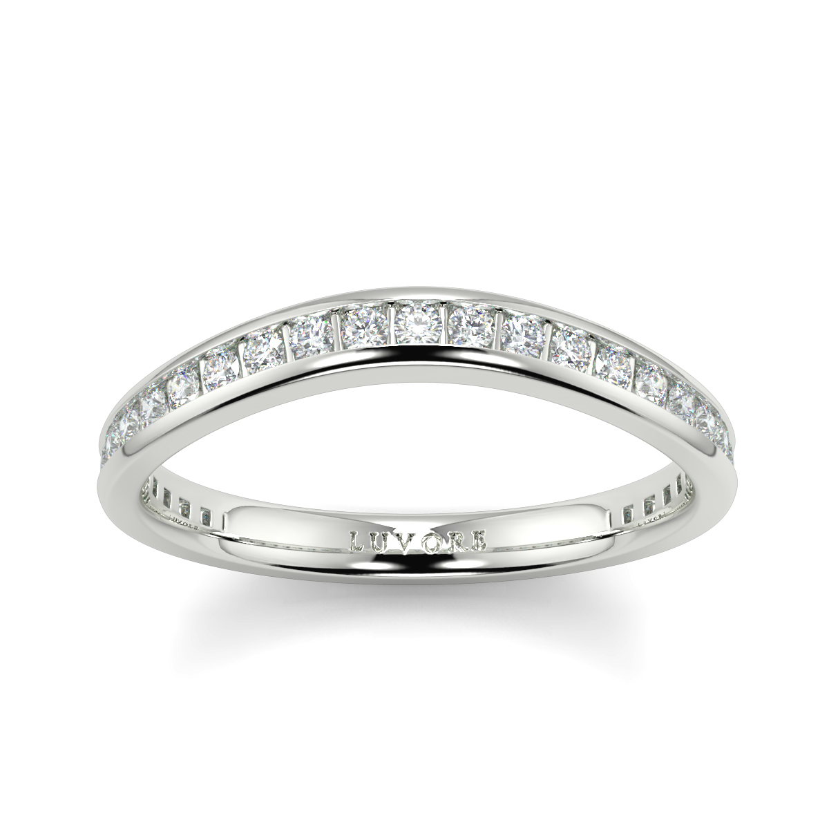 Wedding Band Ladies Diamond Shape To Fit Ring Set