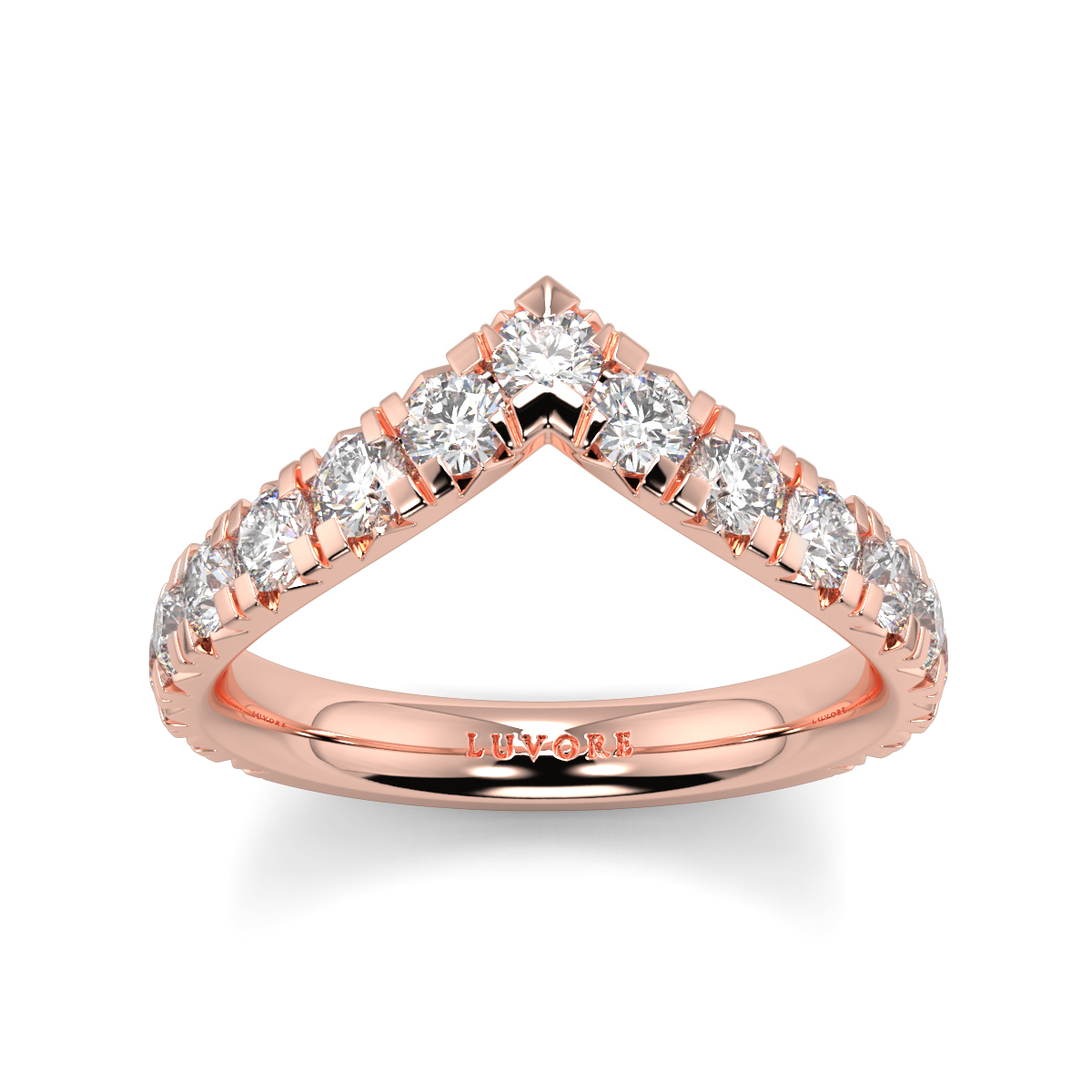 Wedding Band Ladies Diamond Shape To Fit Ring Micro Set