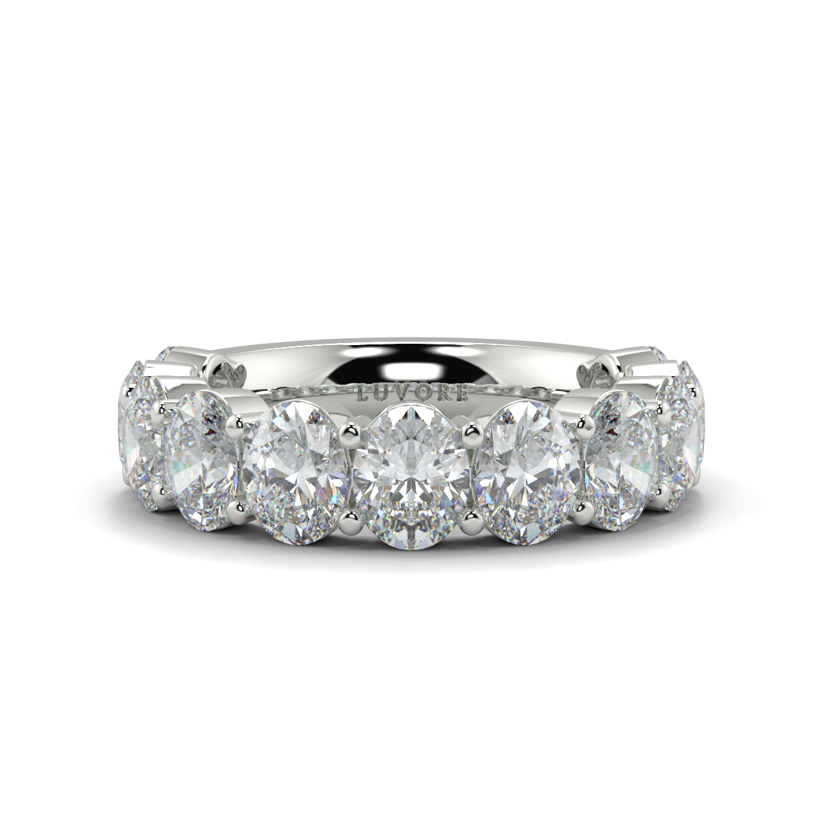 Diamond Oval Shape Ring Baguette Wedding Band Diamond Set